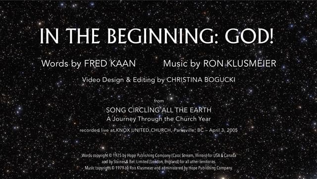 In the Beginning: God!