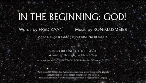In the Beginning: God!