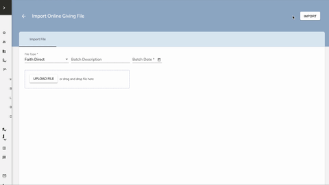 Import GiveCentral Contributions File