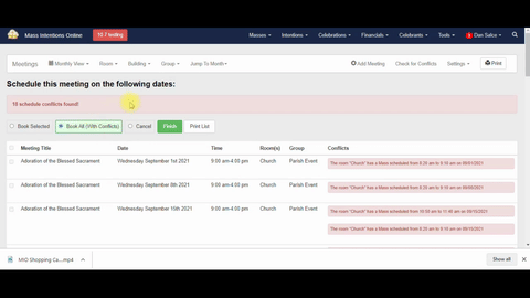 Managing Meeting Conflicts