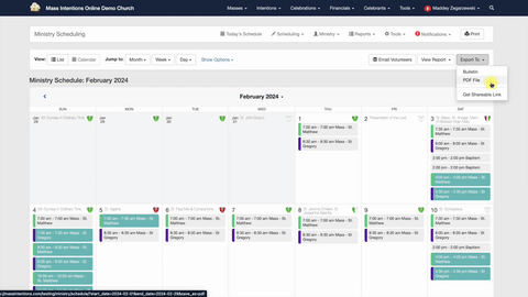Reporting Actions