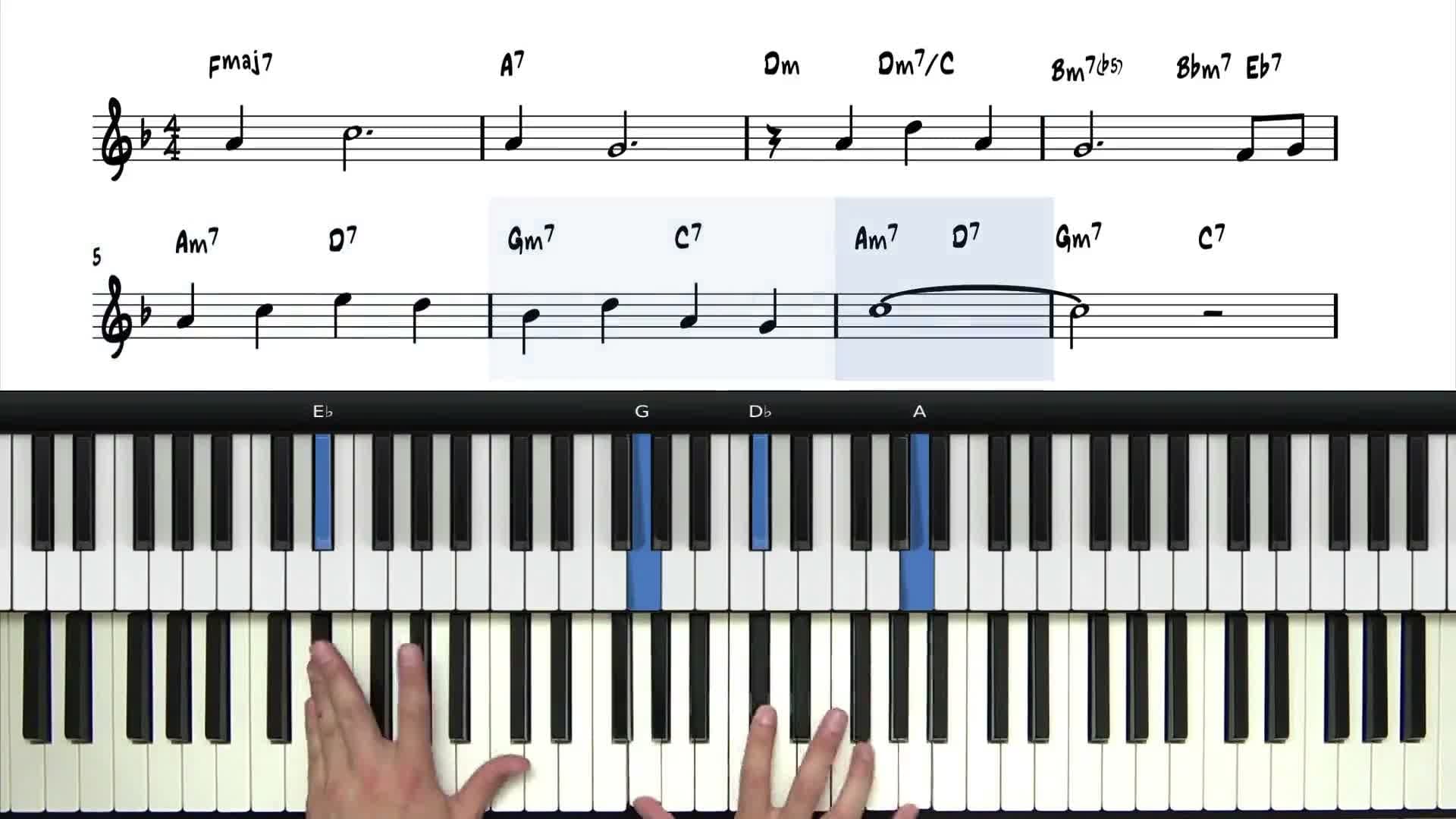 Understanding chord symbols and playing them on piano