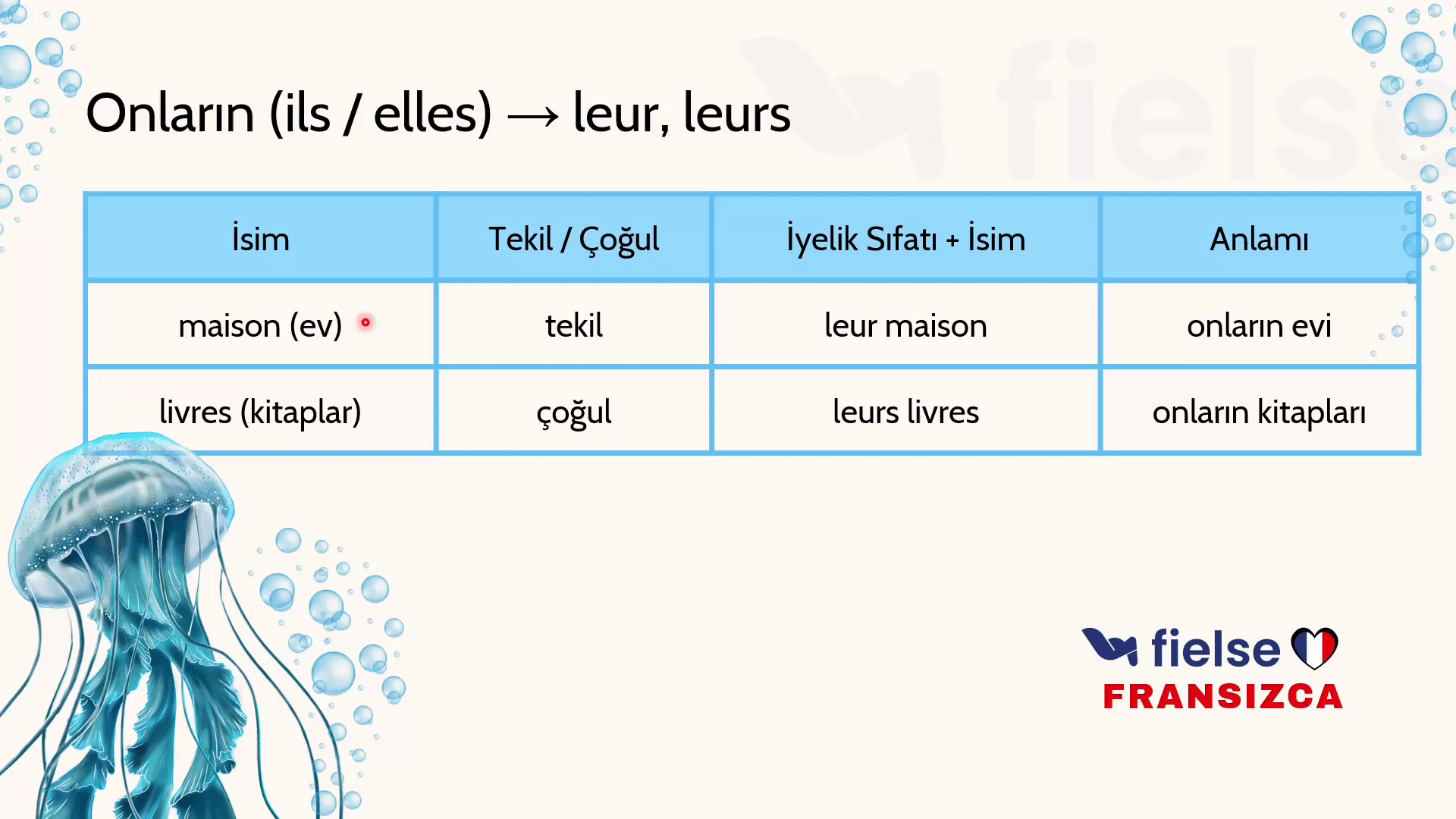 İyelik Sıfatları: Mon, Ma, Mes ve Diğerleri 🔑