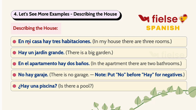 Describing Rooms and Houses in Spanish with "Hay"