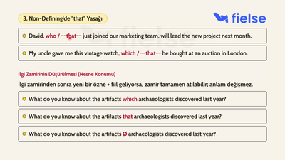 Relative Clauses: Sıfat Yan Cümleleri 🔗