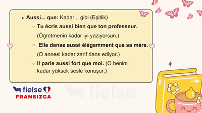 Basit Karşılaştırmalar Yapmak – plus/moins/aussi… que Yapısı 
