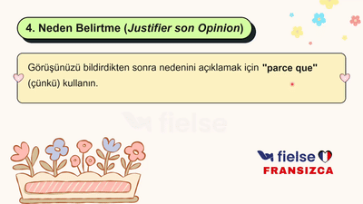 Basit Görüş Bildirme – je pense que, je crois que, à mon avis... 💬