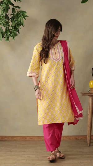 Mamicha Mustard Ethnic Set
