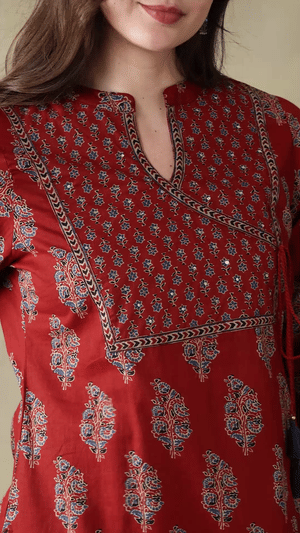 Mamicha Red Ethnic Set