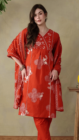 Mamicha Orange Ethnic Set