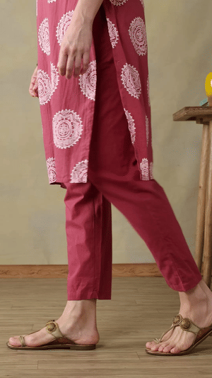 Mamicha Maroon Ethnic Set
