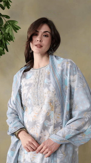 Mamicha Blue Ethnic Set
