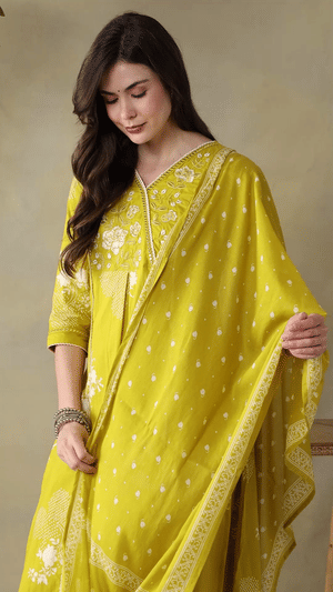 Mamicha Mustard Ethnic Set