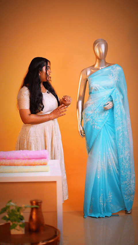 Double Shaded Concept Saree From Melange Designing Studios