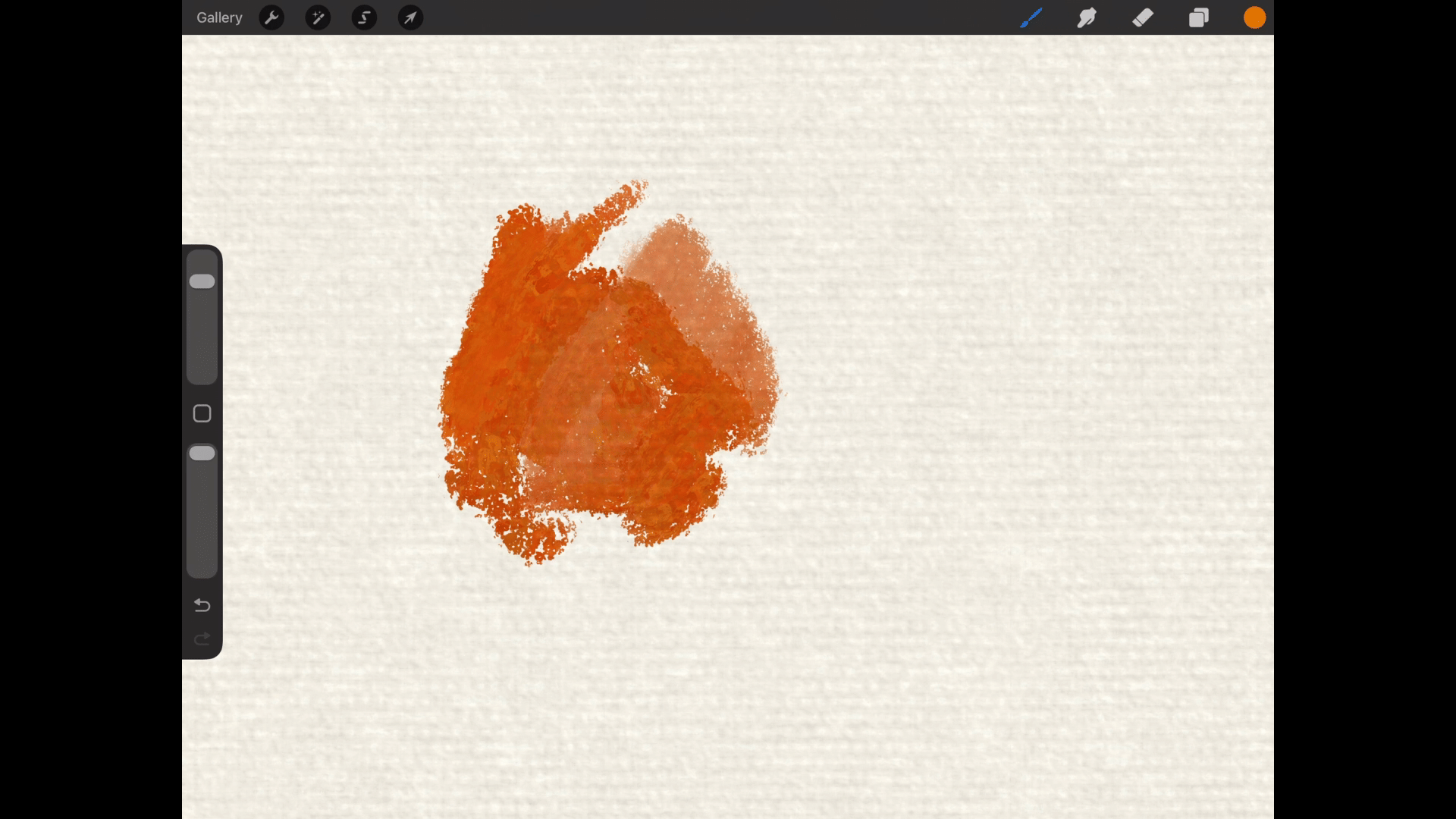Painting With Oil Impasto Brush Gypsum Slate on Canvas Art Surface in Procreate