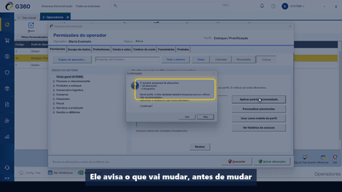 02- Cadastro de Operadores(a) - Liberando as Permissões